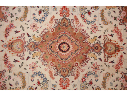 Persian carpet "Taabriz" with Silk 148x101 cm Beige