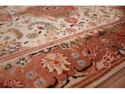 Persian carpet "Taabriz" with Silk 148x101 cm Beige