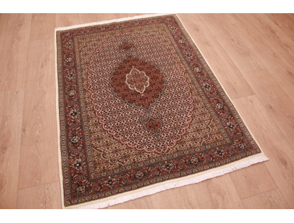 Persian carpet "Taabriz" Mahi with silk 143x102 cm Beige