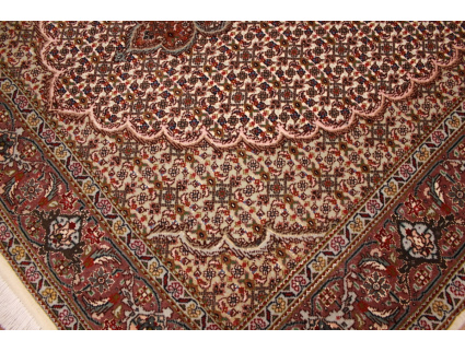 Persian carpet "Taabriz" Mahi with silk 143x102 cm Beige