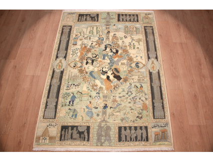 Persian carpet "Taabriz 211x151 cm Very special Design