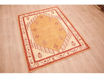 Nomadic persian wool carpet Kashkouli 198x160 cm gold