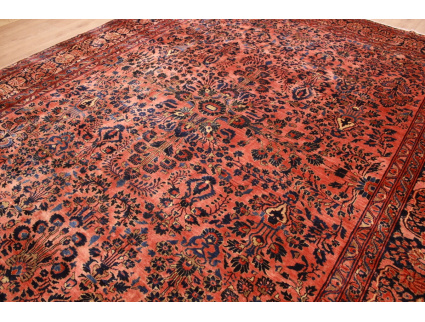 Antique Persian carpet Sarough 370x284 cm Red