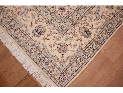 Persian carpet Nain wool and silk 400x300 cm Red