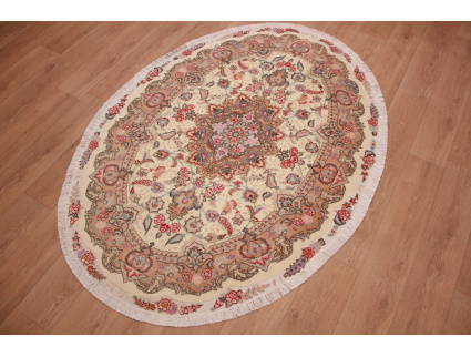 Ovaler Perserteppich Tabriz 198x135 cm Beige