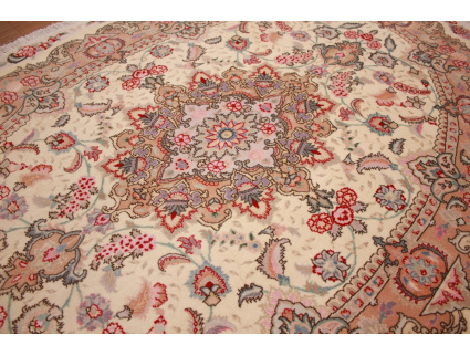 Ovaler Perserteppich Tabriz 198x135 cm Beige