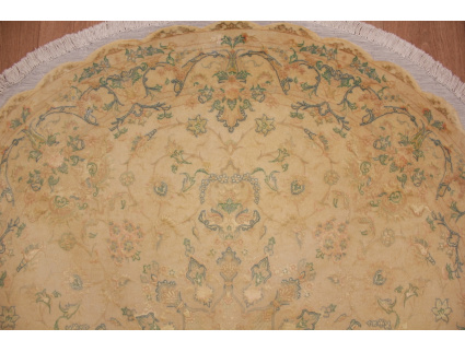 Perserteppich "Taabriz" RUND mit Seide 150x150 cm Orient Teppich