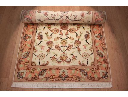 Persian carpet "Taabriz" Runner with Silk 196x77 cm