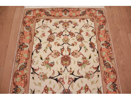 Persian carpet "Taabriz" Runner with Silk 196x77 cm