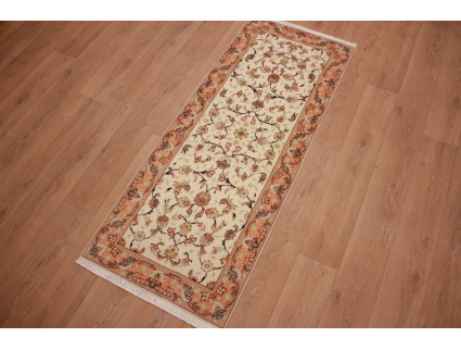 Persian carpet "Taabriz" Runner with Silk 196x77 cm