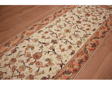 Persian carpet "Taabriz" Runner with Silk 196x77 cm