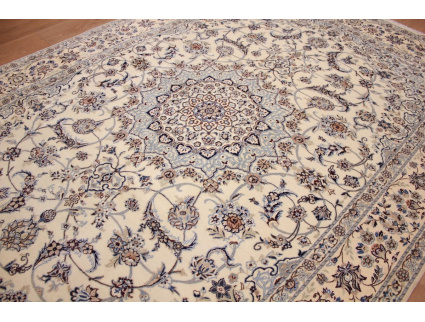 Persian carpet Nain 9la with Silk 296x201 cm