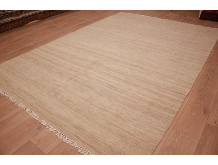 Oriental Kilim Wool 300x200 cm Beige striped