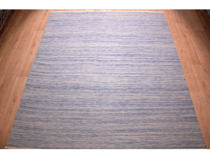 Oriental Kilim Wool 300x250 cm Blue striped