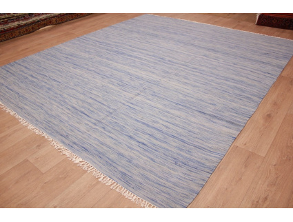 Oriental Kilim Wool 300x250 cm Blue striped