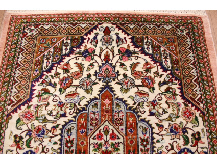 Persian carpet "Ghom" pure Silk rug 76x58 cm