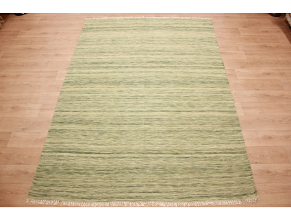 Oriental Kilim Wool 300x200 cm Grün striped