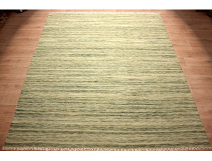 Oriental Kilim Wool 300x250 cm Green striped