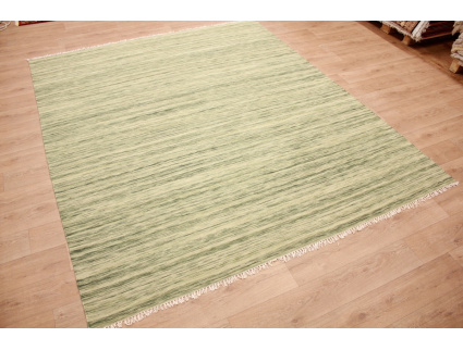 Oriental Kilim Wool 300x250 cm Green striped