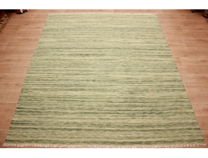 Oriental Kilim Wool 300x250 cm Green striped