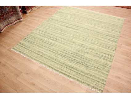 Oriental Kilim Wool 300x250 cm Green striped