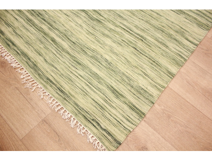 Oriental Kilim Wool 300x250 cm Green striped