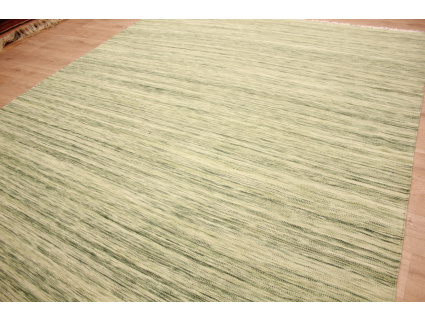 Oriental Kilim Wool 300x250 cm Green striped