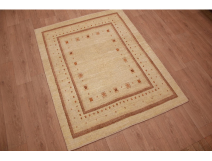 Perser Teppich "Gabbeh" "Loribaft"194x151 cm Beige