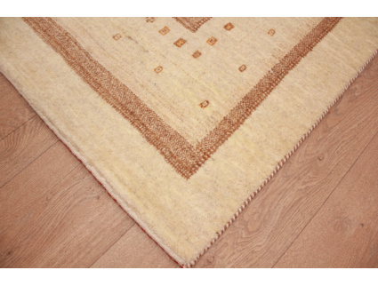 Perser Teppich "Gabbeh" "Loribaft"194x151 cm Beige