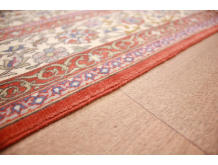 Perser Teppich "Isfahan" mit Seide 165x108 cm Beige