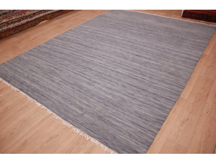 Oriental Kilim Wool 350x250 cm Grey striped