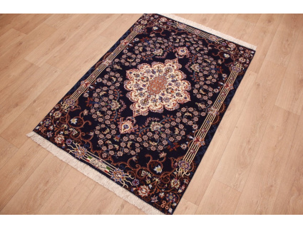 Perser Teppich  Isfahan mit Seide 157x111 cm Meisterknüpfung