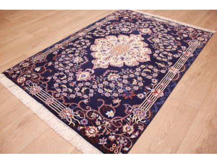 Perser Teppich  Isfahan mit Seide 157x111 cm Meisterknüpfung