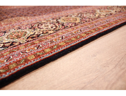 Persian carpet Taabriz Mahi with silk 299x199 cm Black