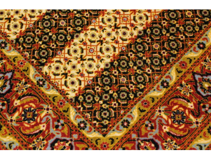 Persian carpet "Bijar" with Silk 217x145 cm oriental rug