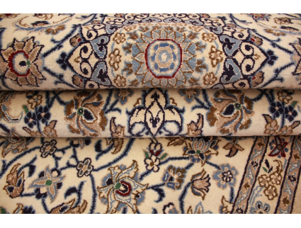 Persian carpet Nain 9la Runner with Silk 392x82 cm