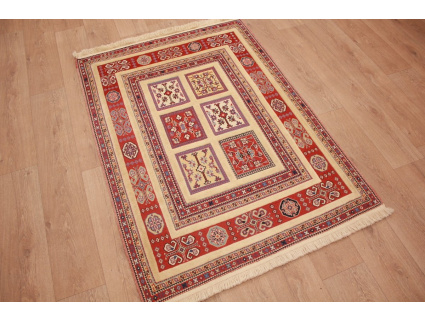 Modern persian carpet Nimbaf 153x112 cm pure wool Beige