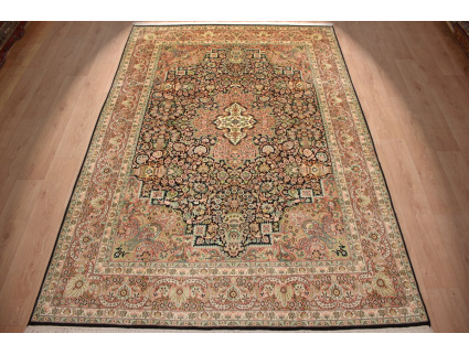 Persian carpet "Kashmir" silk touch 307x212 cm Black