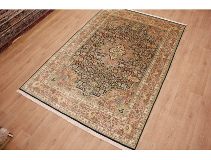 Persian carpet "Kashmir" silk touch 307x212 cm Black