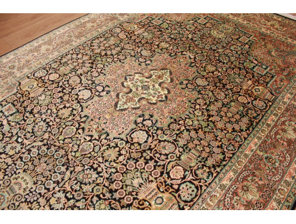 Persian carpet "Kashmir" silk touch 307x212 cm Black