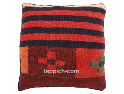 Oriental Kilim Pillow cushion natural colors & wool ca. 40x40 cm