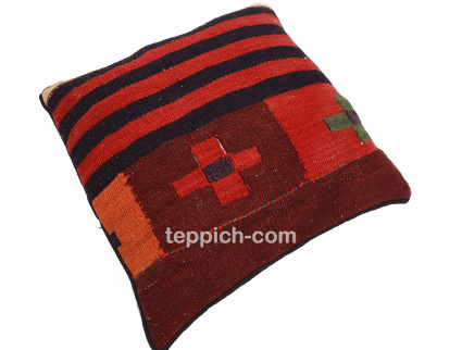 Oriental Kilim Pillow cushion natural colors & wool ca. 40x40 cm