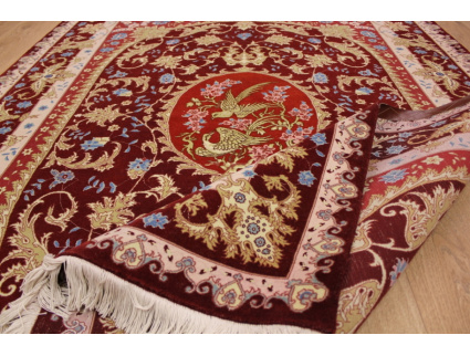 Persian carpet "Taabriz " with Silk 208x156 cm