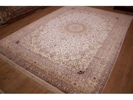 Orient Teppich China Seidenteppich 427x305 cm Beige