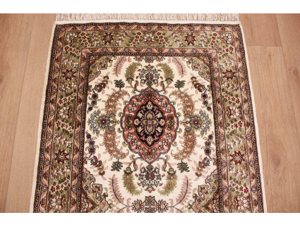 Oriental carpet Ch. Hereke silk Runner  305x76 cm Beige