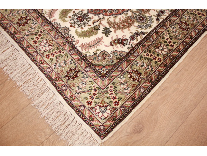 Oriental carpet Ch. Hereke silk Runner  305x76 cm Beige