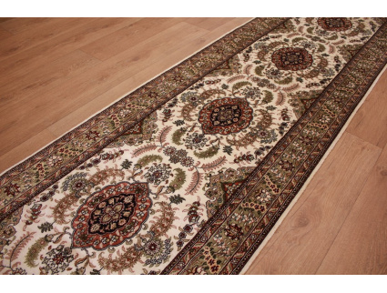 Oriental carpet Ch. Hereke silk Runner  305x76 cm Beige