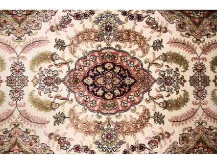 Oriental carpet Ch. Hereke silk Runner  305x76 cm Beige