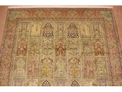 Oriental carpet Kashmir natural silk 305x243 cm Beige