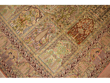 Oriental carpet Kashmir natural silk 305x243 cm Beige